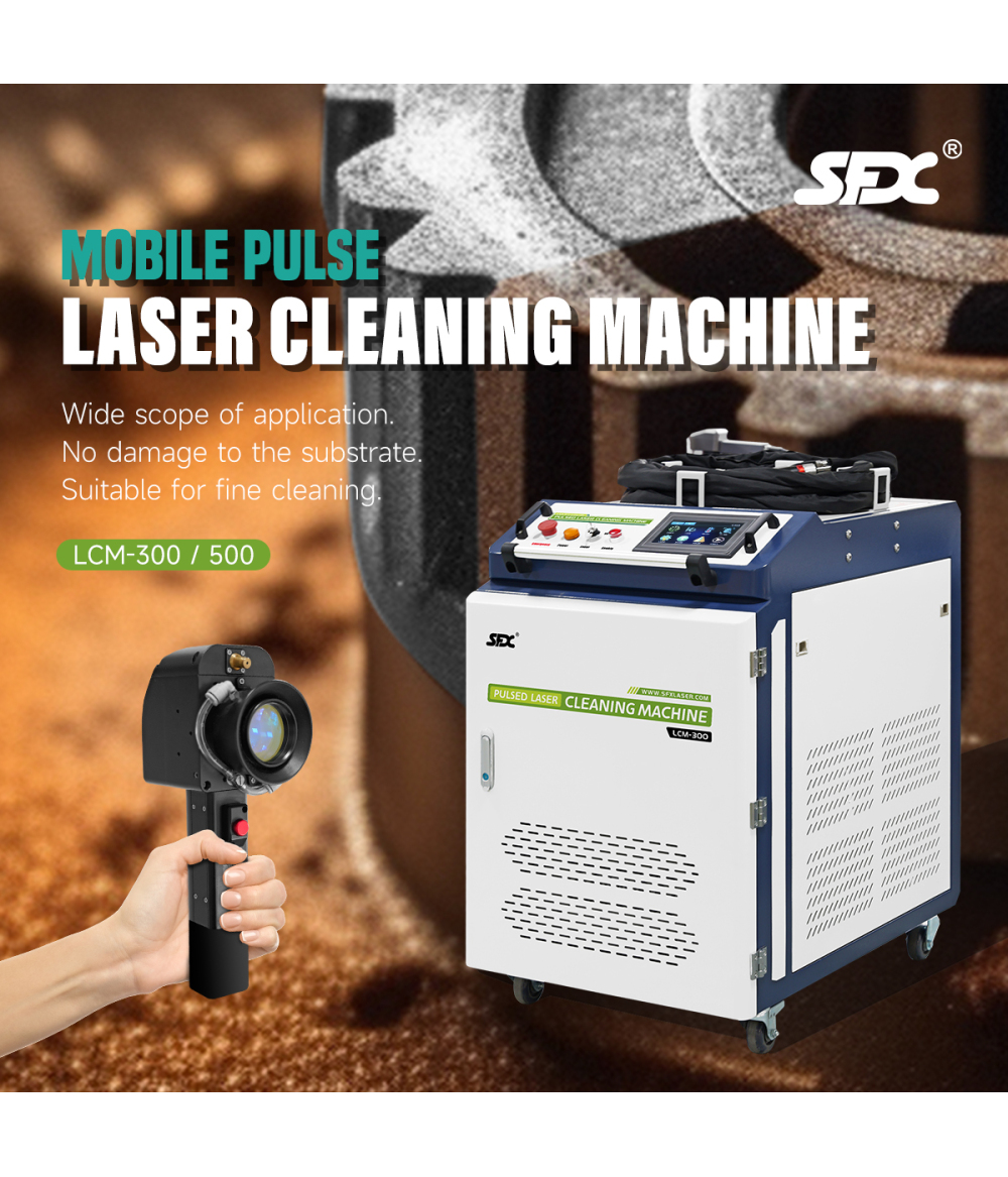 300W 500W Pulse Laser Cleaning Machine Laser Metal Rust Remover Laser Rust Oil Paint Coating Fine Cleaning Machine